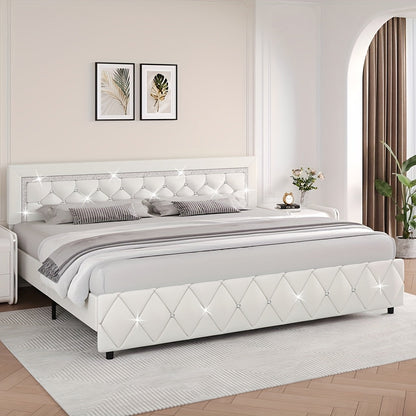 Bed Frame shown in the White, King option