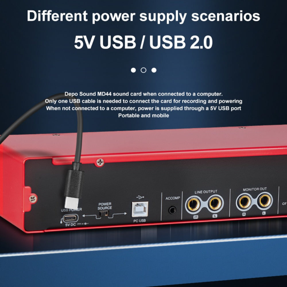 USB Audio Interface, 192Khz, Professional, 4-Channel, Sound for Recording and Streaming detail image - detail view 10