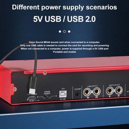 USB Audio Interface, 192Khz, Professional, 4-Channel, Sound for Recording and Streaming detail image - detail view 10
