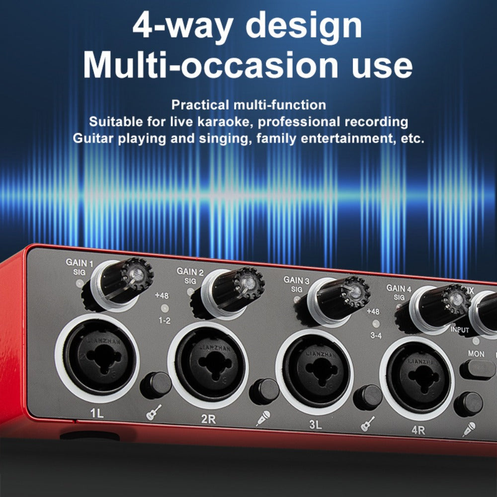 USB Audio Interface, 192Khz, Professional, 4-Channel, Sound for Recording and Streaming detail image - detail view 11