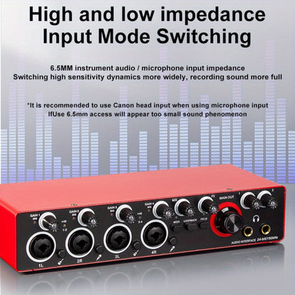 USB Audio Interface, 192Khz, Professional, 4-Channel, Sound for Recording and Streaming detail image - detail view 12