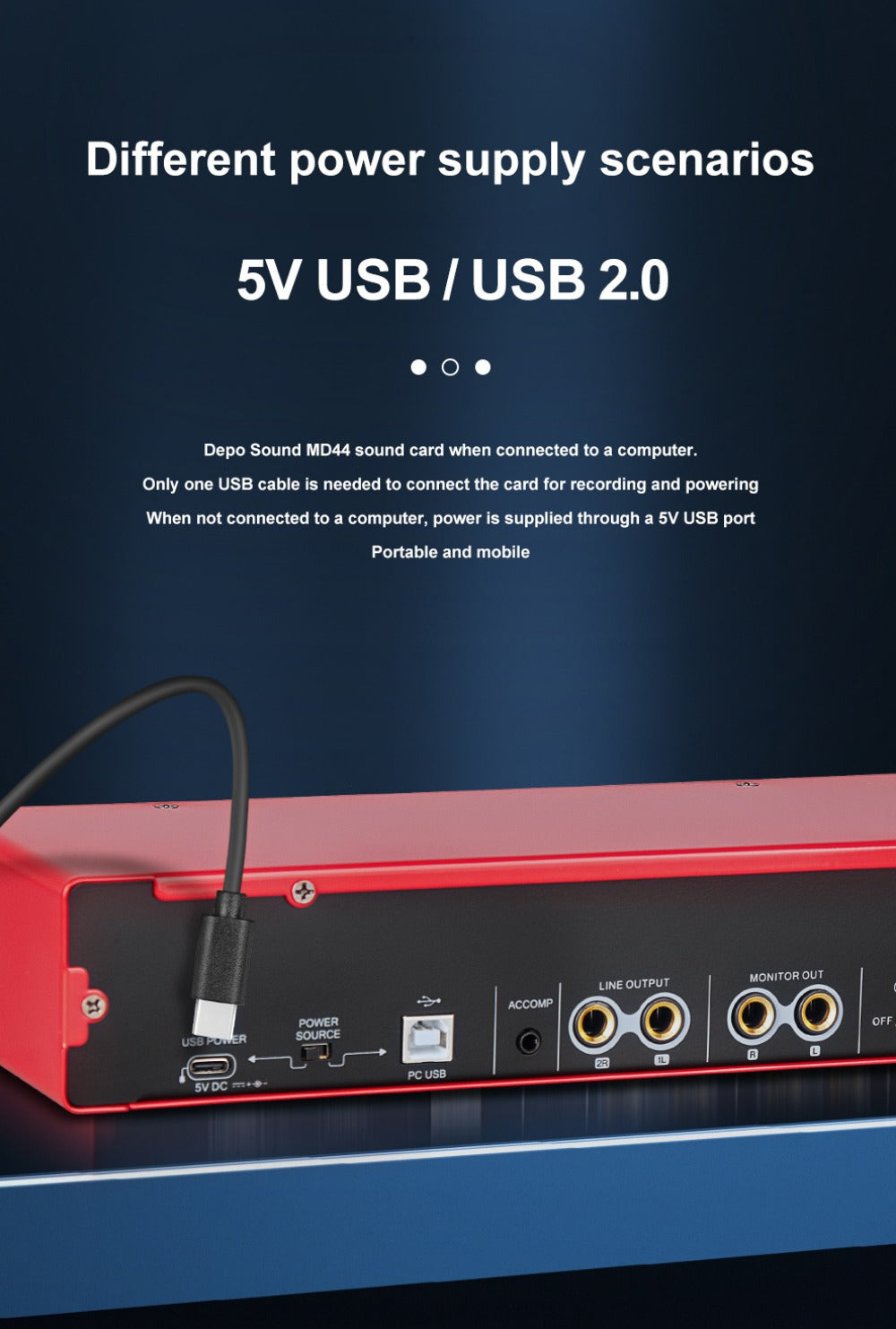USB Audio Interface, 192Khz, Professional, 4-Channel, Sound for Recording and Streaming detail image - detail view 21