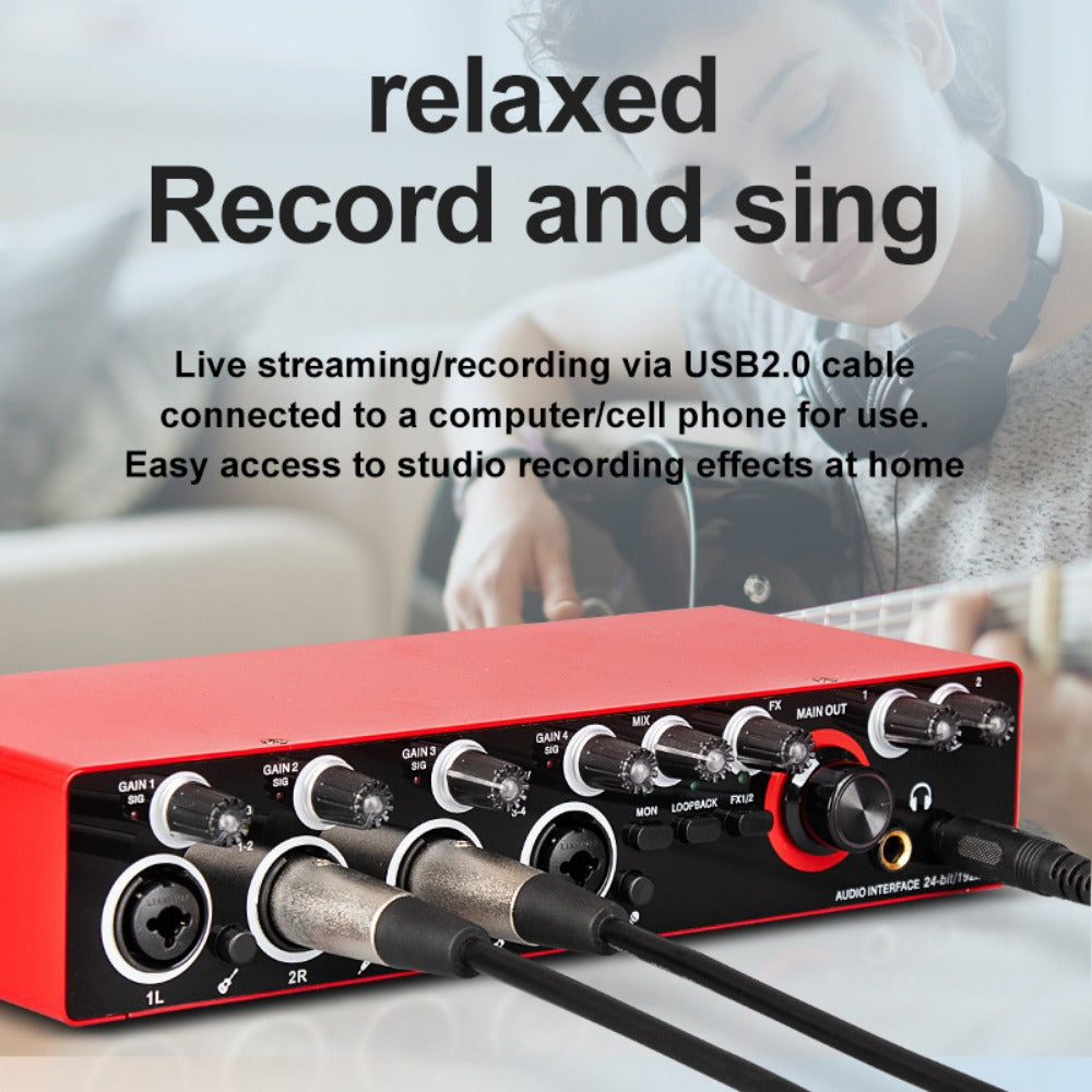 USB Audio Interface, 192Khz, Professional, 4-Channel, Sound for Recording and Streaming detail image - detail view 4