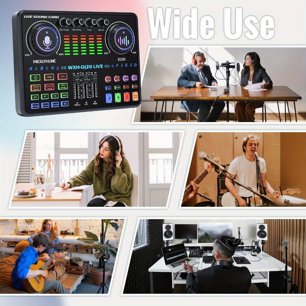 USB Audio Interface, 48 volts, Wireless, USB-C, Podcast, Equipment for Recording detail image - detail view 4