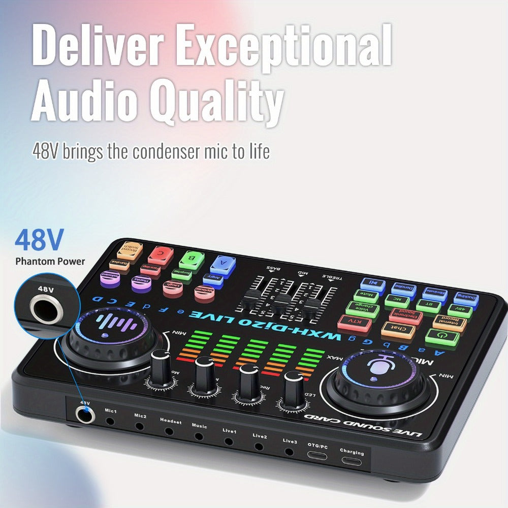 USB Audio Interface, 48 volts, Wireless, USB-C, Podcast, Equipment for Recording detail image - detail view 5