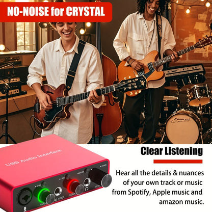 USB Audio Interface, 48V, USB, 192Khz, 24Bit/192Khz, Solo, 48V for Recording and Streaming detail image - detail view 5