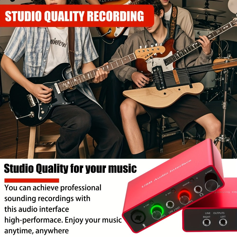 USB Audio Interface, 48V, USB, 192Khz, 24Bit/192Khz, Solo, 48V for Recording and Streaming detail image - detail view 6