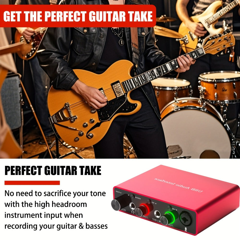 USB Audio Interface, 48V, USB, 192Khz, 24Bit/192Khz, Solo, 48V for Recording and Streaming detail image - detail view 7