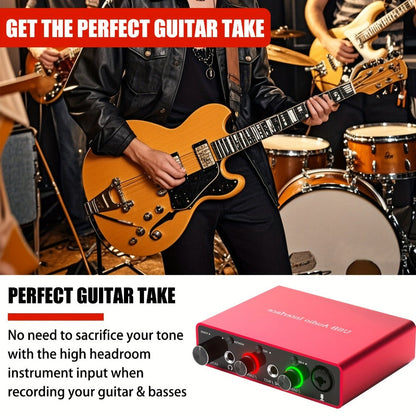 USB Audio Interface, 48V, USB, 192Khz, 24Bit/192Khz, Solo, 48V for Recording and Streaming detail image - detail view 7