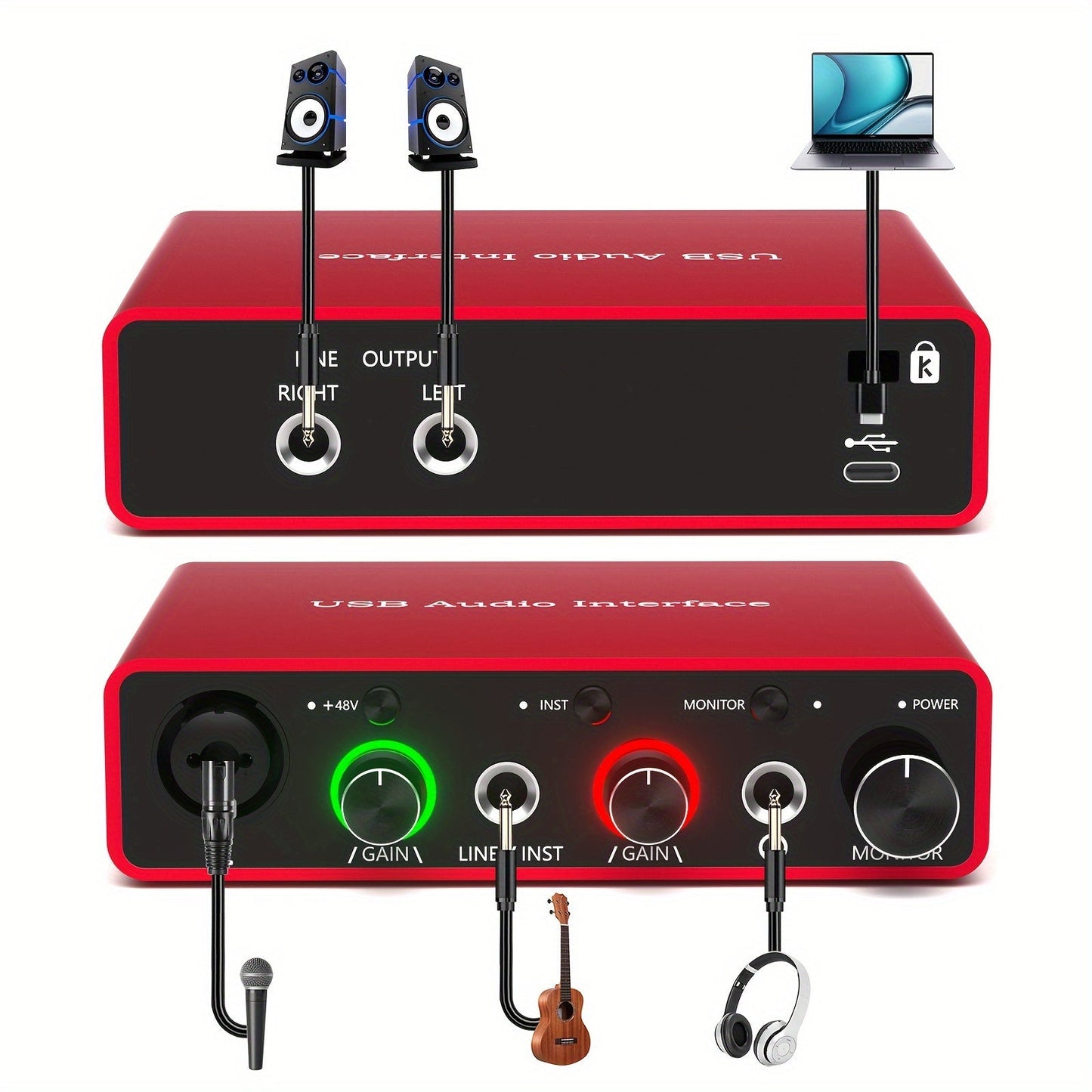 USB Audio Interface shown in the RED option
