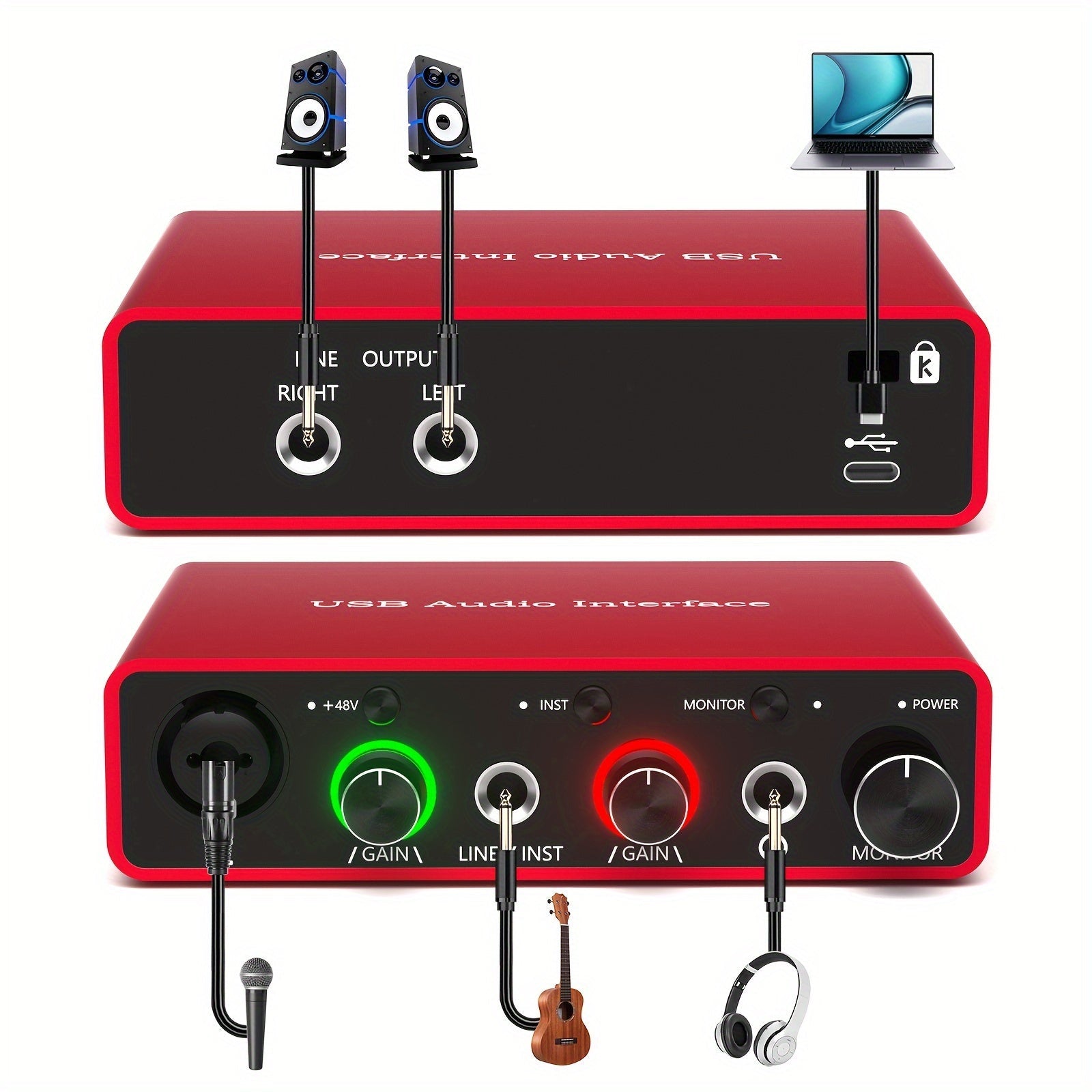 USB Audio Interface shown in the RED option