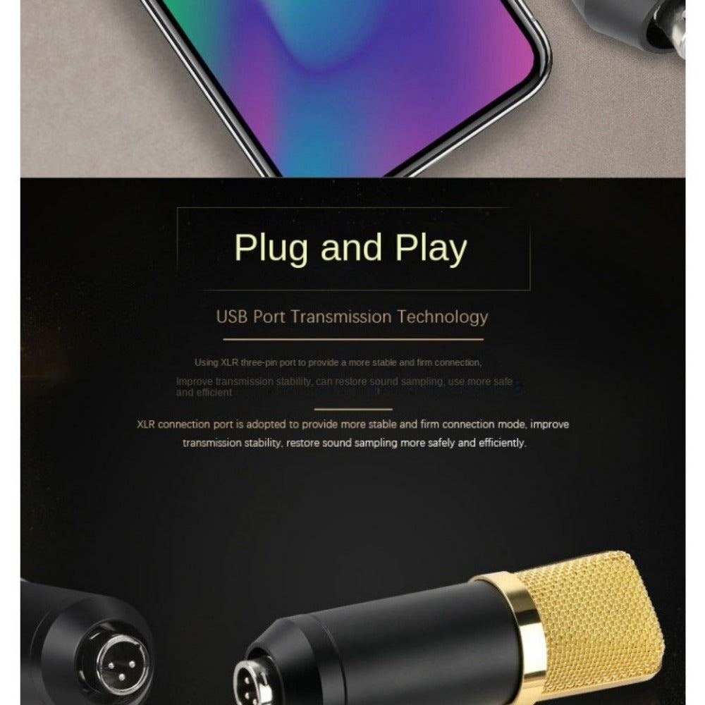 USB Audio Interface, 5Mm, USB, Adjustable, Condenser, Microphone for Recording detail image - detail view 14