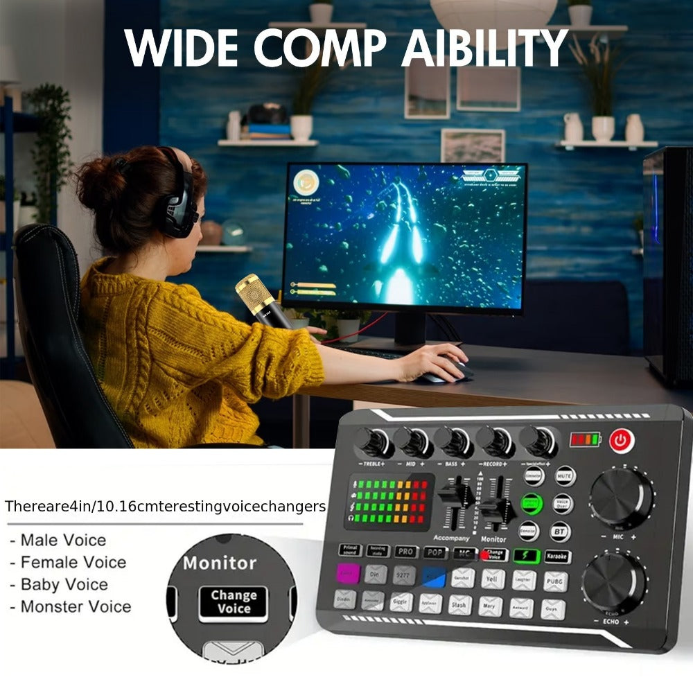 USB Audio Interface, 5V, Wireless, USB-C, Podcast, Microphone for Recording and Streaming detail image - detail view 10