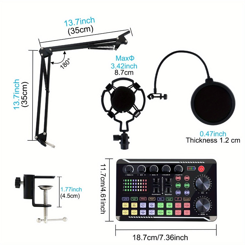 USB Audio Interface, 5V, Wireless, USB-C, Podcast, Microphone for Recording and Streaming detail image