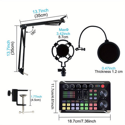 USB Audio Interface, 5V, Wireless, USB-C, Podcast, Microphone for Recording and Streaming detail image