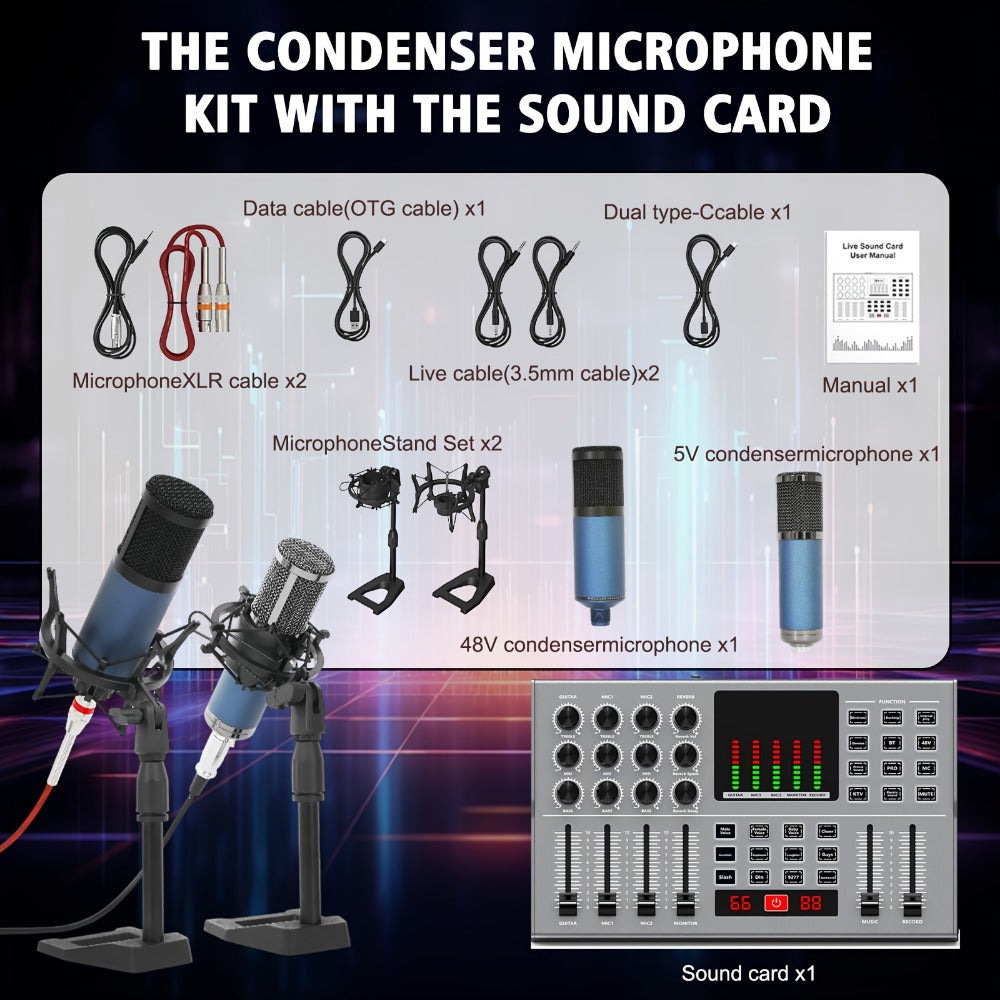 USB Audio Interface, 5V, Wireless, USB-C, Podcast, Microphone for Recording and Streaming detail image - detail view 20