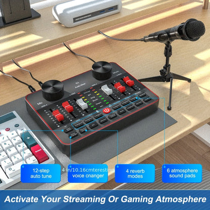 USB Audio Interface, Adjustable, USB, Podcast, Equipment for Recording and Streaming detail image