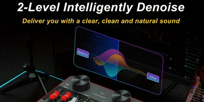 USB Audio Interface, Adjustable, USB, Podcast, Equipment for Recording and Streaming detail image - detail view 20