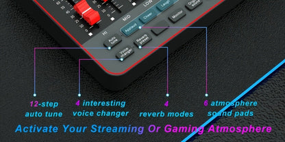 USB Audio Interface, Adjustable, USB, Podcast, Equipment for Recording and Streaming detail image - detail view 22