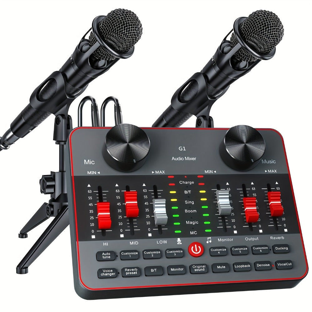 USB Audio Interface, Adjustable, USB, Podcast, Equipment for Recording and Streaming detail image - detail view 3