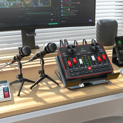 USB Audio Interface, Adjustable, USB, Podcast, Equipment for Recording and Streaming detail image - detail view 4