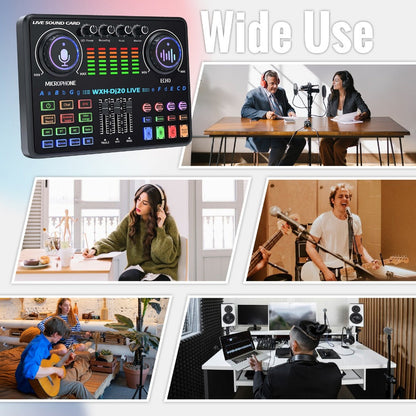 USB Audio Interface, Bluetooth, Wireless, Podcast, Equipment for Recording and Streaming detail image - detail view 10