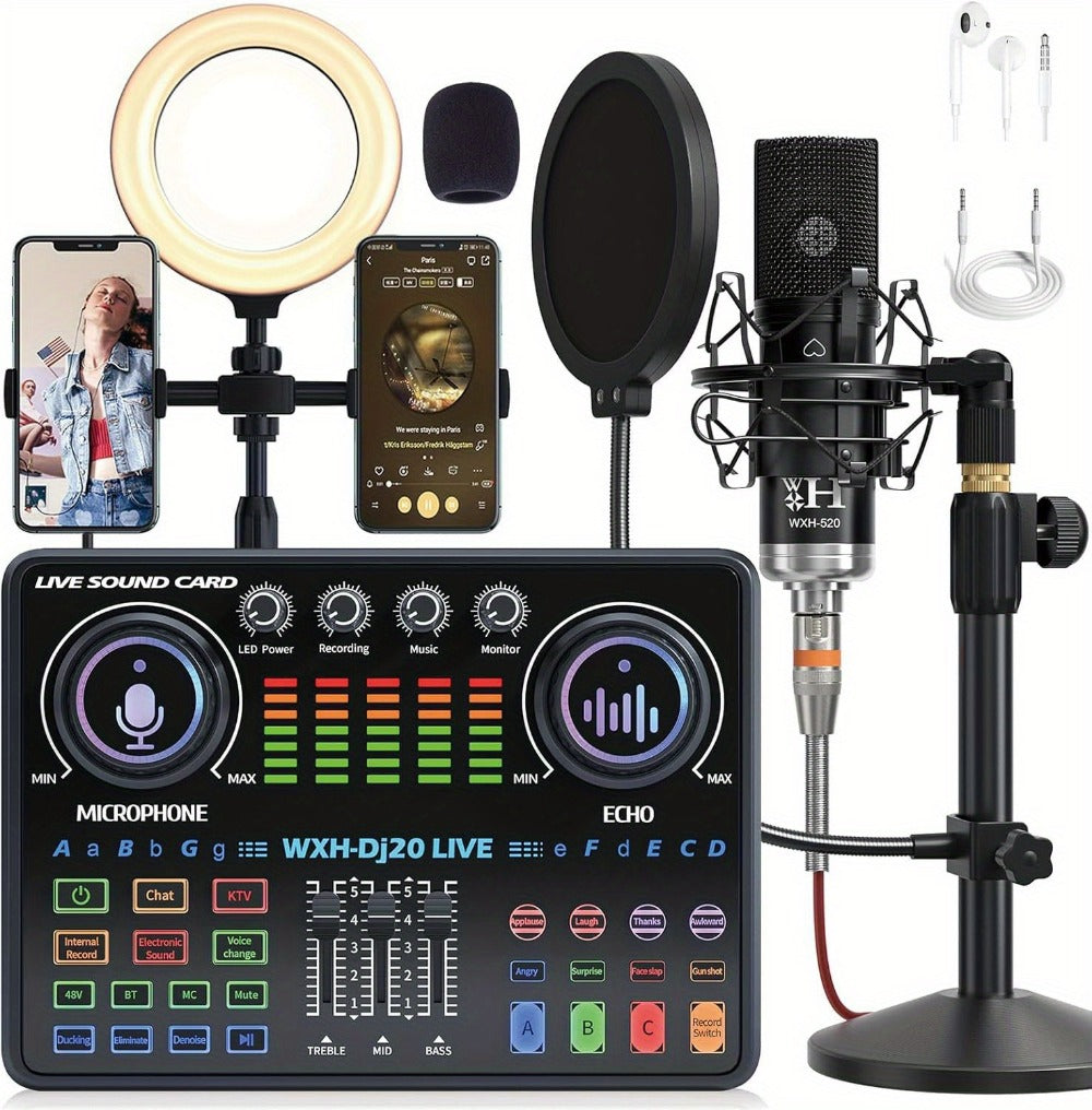 USB Audio Interface, Bluetooth, Wireless, Podcast, Equipment for Recording and Streaming detail image - detail view 11