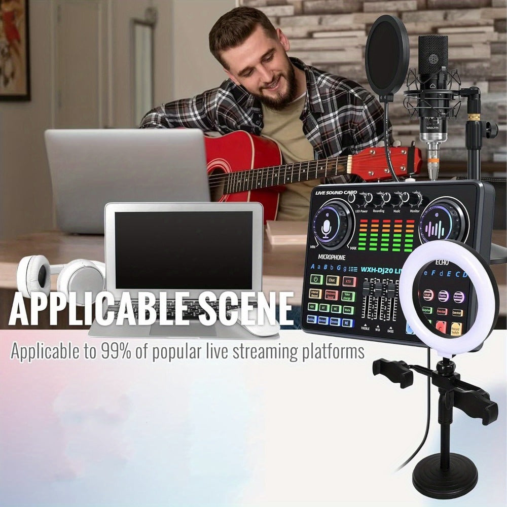 USB Audio Interface, Bluetooth, Wireless, Podcast, Equipment for Recording and Streaming detail image - detail view 12