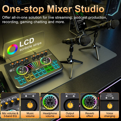 USB Audio Interface, Cardioid, USB, Rechargeable, Professional, Mixer for Recording detail image - detail view 10