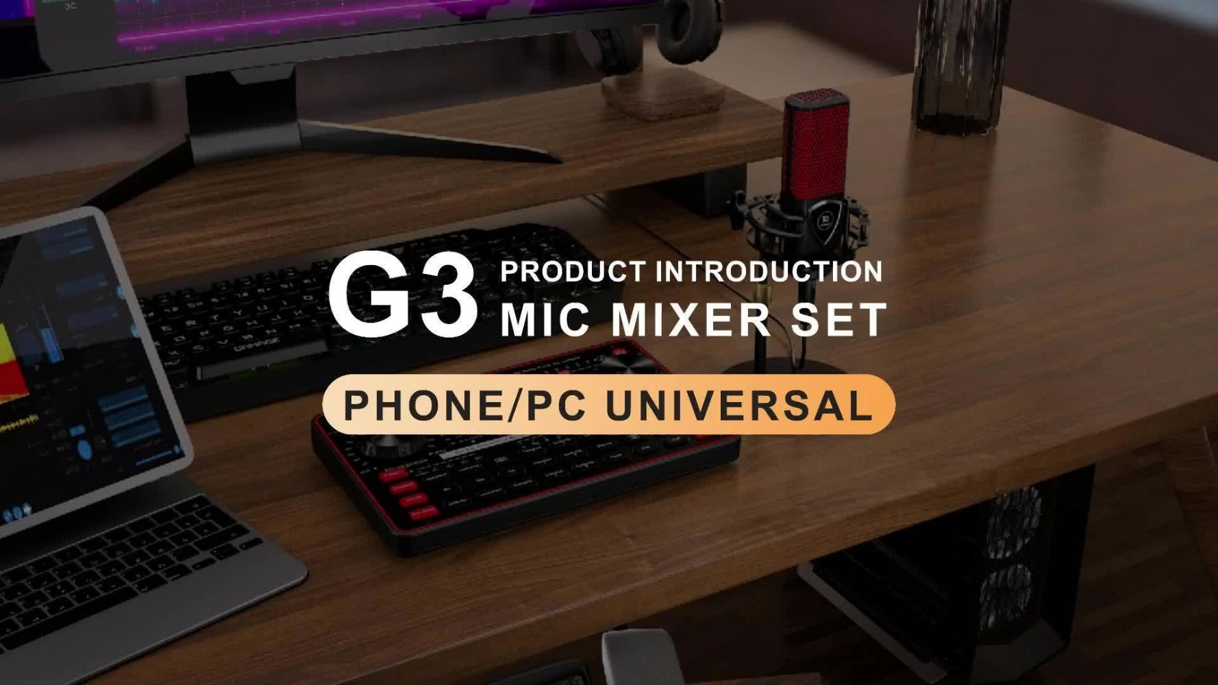 USB Audio Interface, Cardioid, USB, Rechargeable, Professional, Mixer for Recording detail image - detail view 11