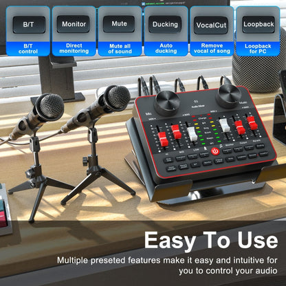 USB Audio Interface, Cardioid, USB, Rechargeable, Professional, Mixer for Recording detail image - detail view 18