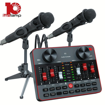 USB Audio Interface, Cardioid, USB, Rechargeable, Professional, Mixer for Recording detail image - detail view 4