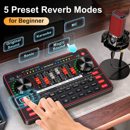 USB Audio Interface, Cardioid, USB, Rechargeable, Professional, Mixer for Recording detail image - detail view 5