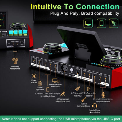 USB Audio Interface, Condenser, USB, Tenlamp, G10, Pro for Recording and Streaming detail image - detail view 11