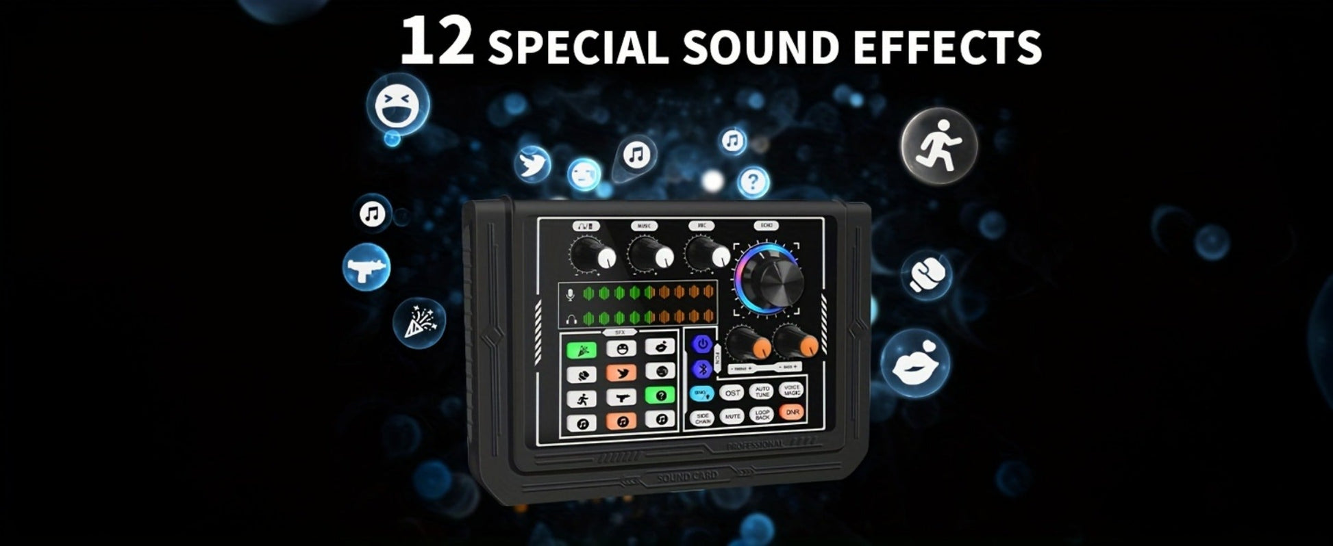 USB Audio Interface, Rechargeable, USB, Hayner-Seek, Podcast for Recording and Streaming detail image - detail view 11