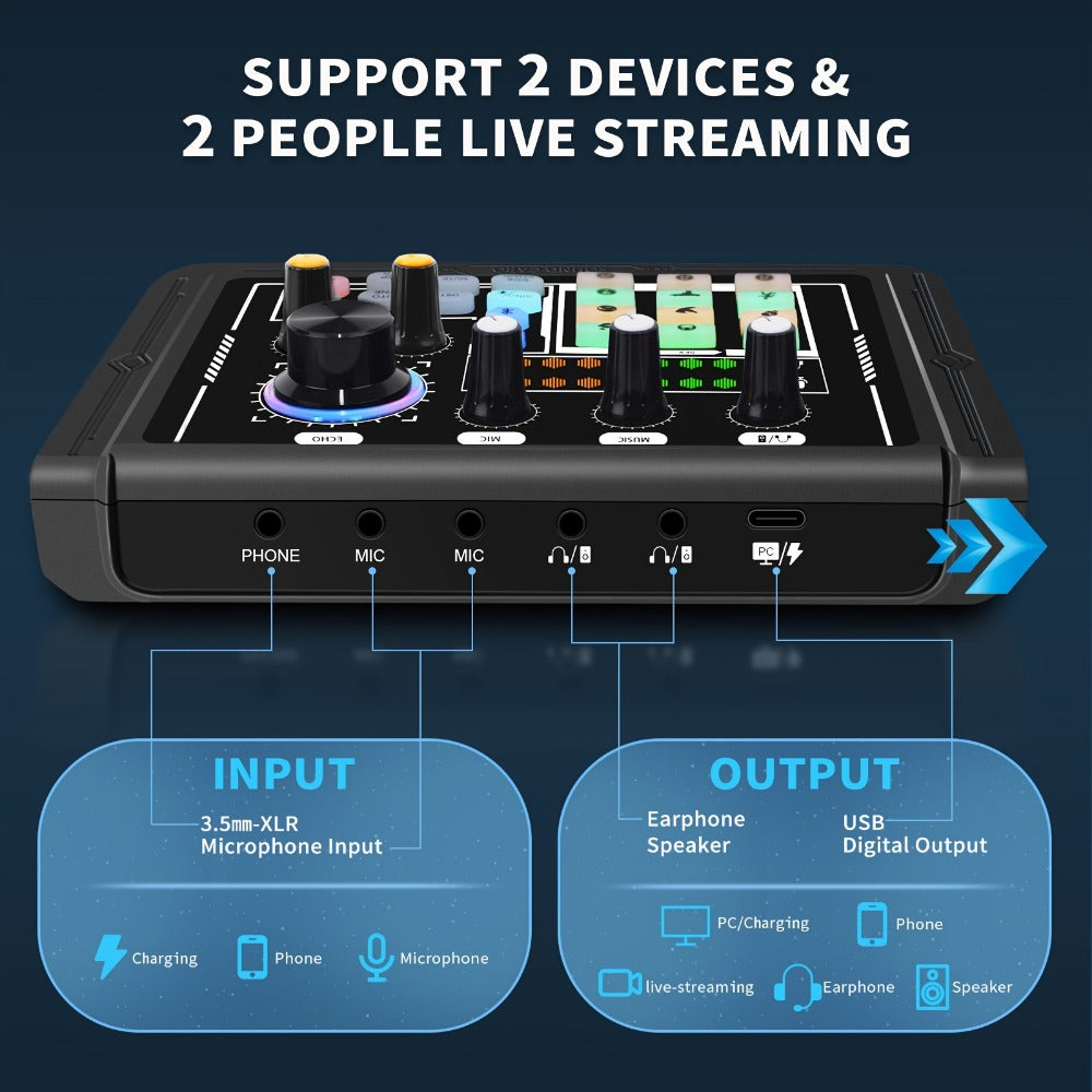 USB Audio Interface, Rechargeable, USB, Hayner-Seek, Podcast for Recording and Streaming detail image - detail view 4