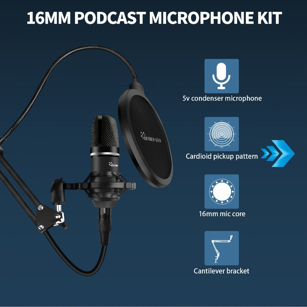 USB Audio Interface, Rechargeable, USB, Hayner-Seek, Podcast for Recording and Streaming detail image - detail view 6