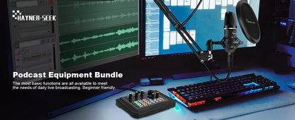 USB Audio Interface, Rechargeable, USB, Hayner-Seek, Podcast for Recording and Streaming detail image - detail view 9