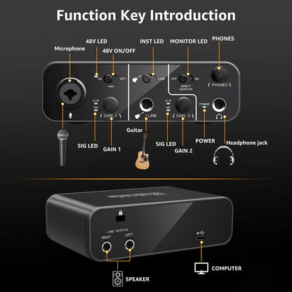 USB Audio Interface shown in the Black option