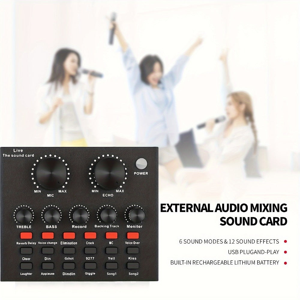 USB Audio Interface, V8-JIN, USB, Rechargeable, Podcast, Equipment for Recording detail image - detail view 4