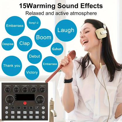 USB Audio Interface, V8K + BM800, USB-C, USB, Podcast, Equipment, Bundle for Recording detail image - detail view 12
