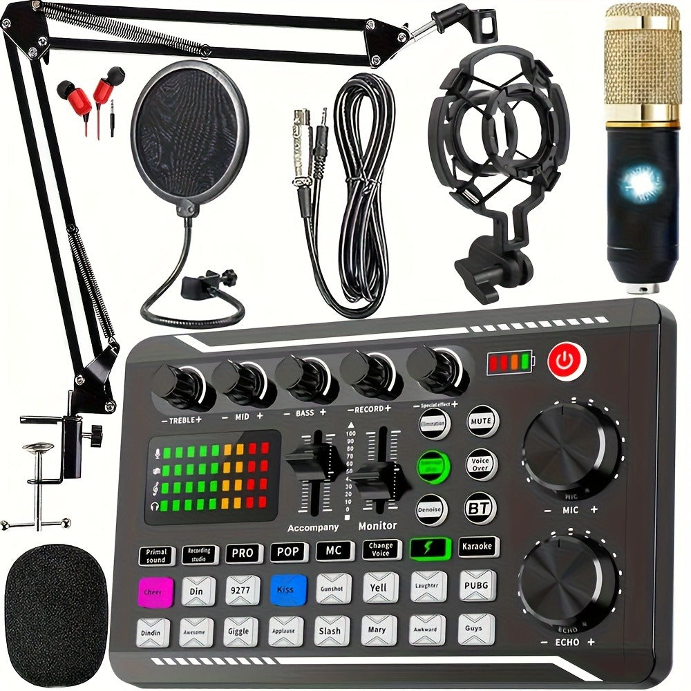 USB Audio Interface, V8K + BM800, USB-C, USB, Podcast, Equipment, Bundle for Recording detail image - detail view 13