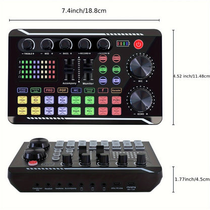 USB Audio Interface, V8K + BM800, USB-C, USB, Podcast, Equipment, Bundle for Recording detail image