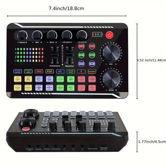 USB Audio Interface, V8K + BM800, USB-C, USB, Podcast, Equipment, Bundle for Recording detail image