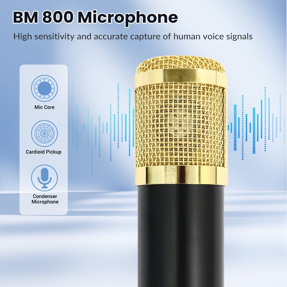USB Audio Interface, V8K + BM800, USB-C, USB, Podcast, Equipment, Bundle for Recording detail image - detail view 22