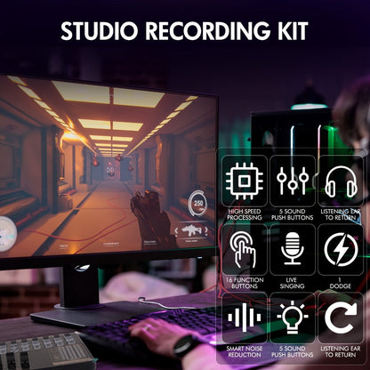 USB Audio Interface, V8K + BM800, USB-C, USB, Podcast, Equipment, Bundle for Recording detail image - detail view 26