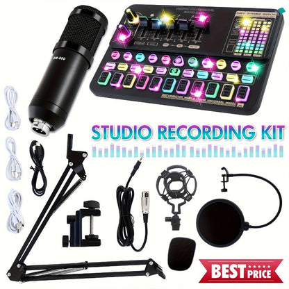 USB Audio Interface, V8K + BM800, USB-C, USB, Podcast, Equipment, Bundle for Recording detail image - detail view 9