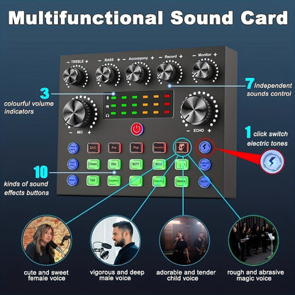 USB Audio Interface, V8S kit, USB, Condenser, Podcast, Equipment for Recording detail image - detail view 6