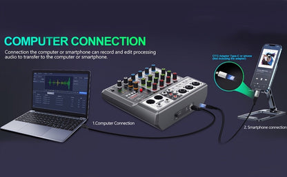 USB Audio Interface, Wireless, USB, Aveek, Professional, Mixer for Recording and Streaming detail image - detail view 13