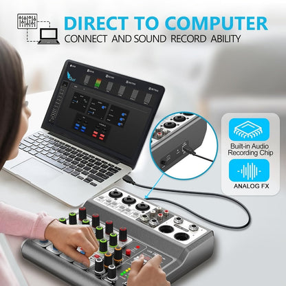 USB Audio Interface, Wireless, USB, Aveek, Professional, Mixer for Recording and Streaming detail image - detail view 5